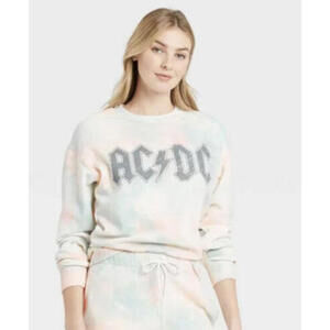 AC/DC Pastel Tye Dye Graphic Sweatshirt